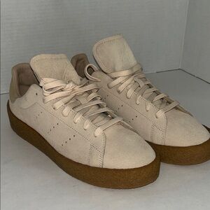 Men's Beige Suede Sneakers with Brown Crepe Sole